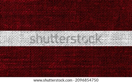 Latvia flag on knitted fabric.3D image Stok fotoğraf © 