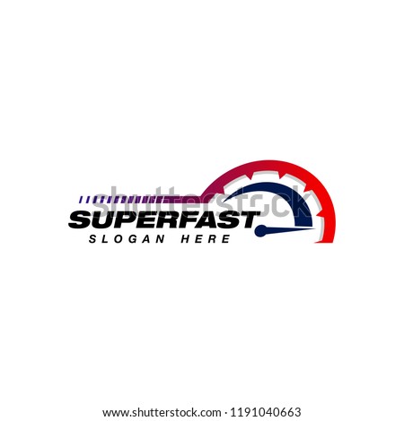 speed vector logo design. speedometer icon symbol design template