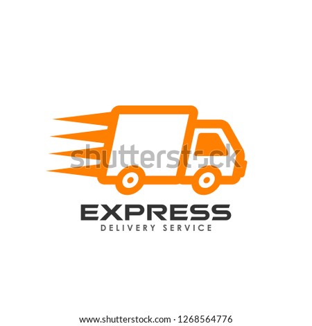 express delivery services logo design. courier logo design template. cargo icon design