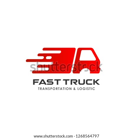 fast truck delivery services logo design. cargo logo design template icon vector