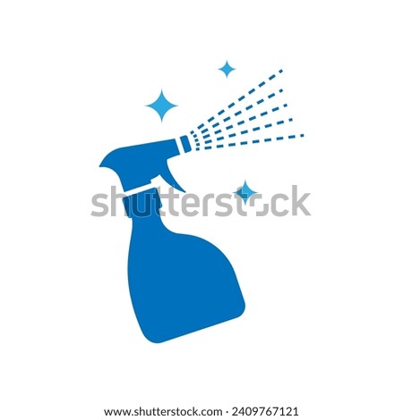 cleaning spray bottle vector icon symbol illustration