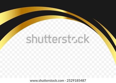 Stylish wavy Black and gold vector background border suitable for headers and footers.