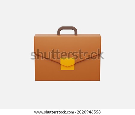 Realistic Business Briefcase vector illustration in 3D style.