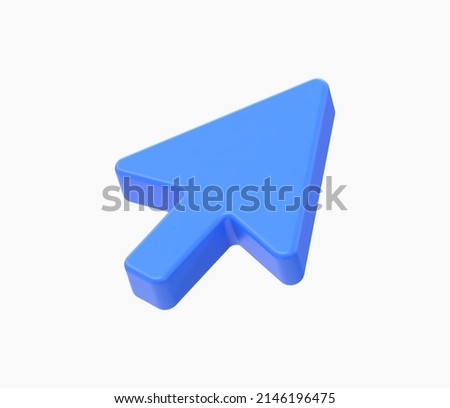 3d Realistic Mouse cursor vector illustration