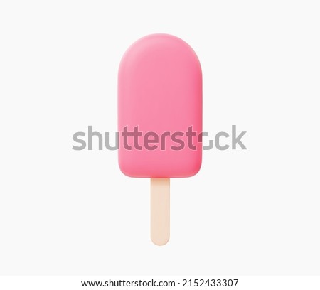3d Realistic Ice cream Icon vector illustration.
