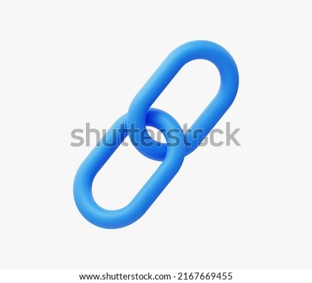 3d Realistic Chain or link Icon vector illustration