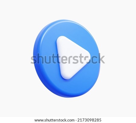 3d Realistic Play button vector illustration.