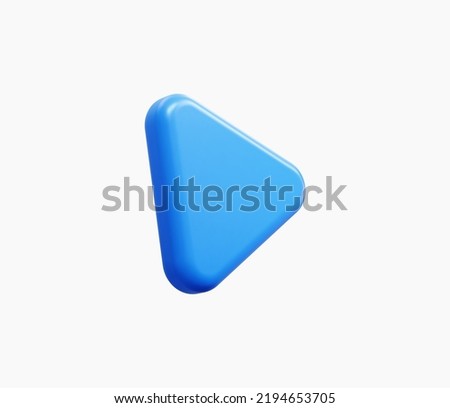 3d Realistic Play button vector illustration.