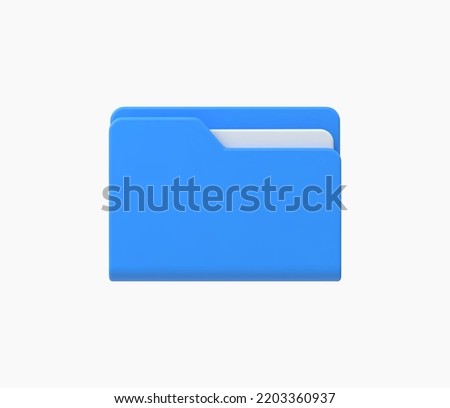 3d Realistic data folder icon vector illustration.