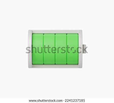 3d Realistic Battery charge level vector Illustration