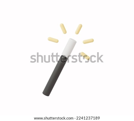 3d Realistic Magic wand vector Illustration