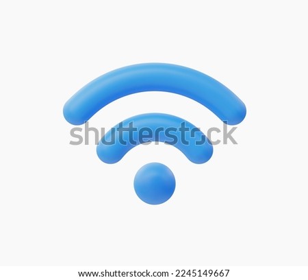 3d Realistic Wireless network vector illustration