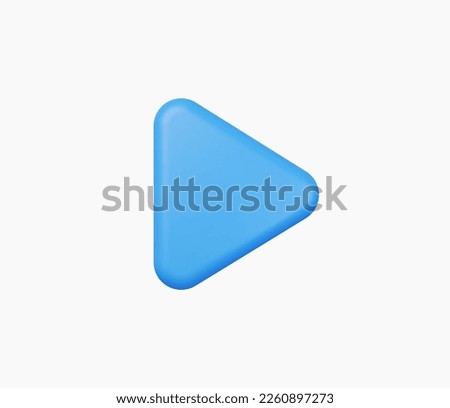 3d Realistic Play icon vector illustration