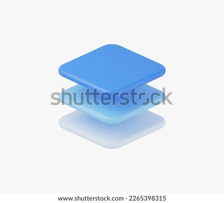 3d Realistic Layers icon vector illustration.