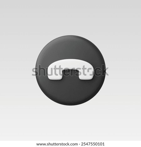 3d Realistic End Call vector illustration