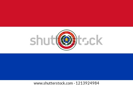 Paraguay flag vector, country flags, flags

