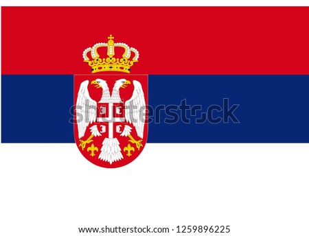 serbia flag vector
