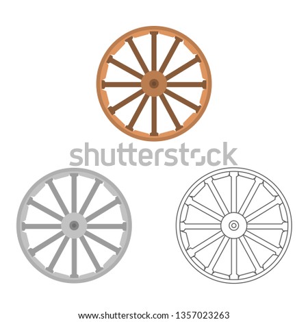 Wild West wheel vector icon