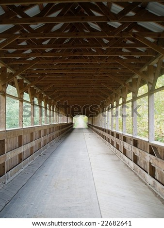 Covered Bridge taken from one end to the other
