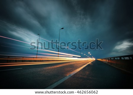 Similar – Image, Stock Photo Street Escape Sky Clouds