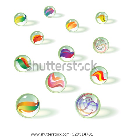 Similar – Image, Stock Photo Colorful glass marbles