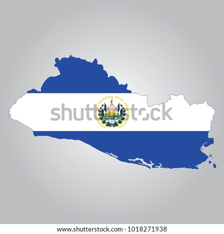 Flag Map of El Salvador