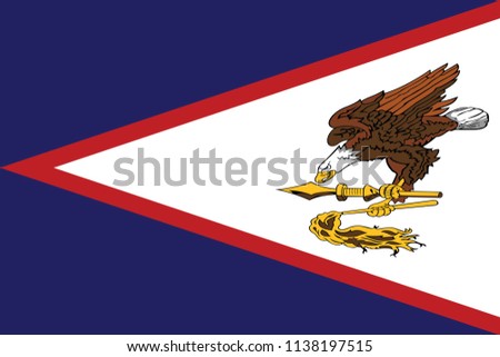 Flag of American Samoa. Flag of Island. Flag of Territory.