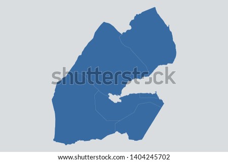 Djibouti map on gray background vector, Djibouti Map Outline Shape Blue on White Vector Illustration, High detailed Gray illustration map Djibouti. Symbol for your web site design map logo. eps10.