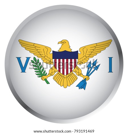 Flag of United States Virgin Islands (Round icon)