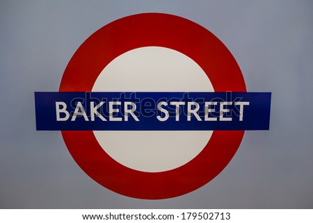 London, UK-July 10, Baker Street subway stop, July 10.2013 in London