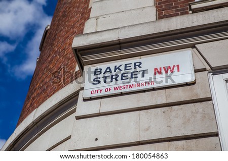 London, UK-July 10, Baker Street in Westminster, July 10.2013 in London