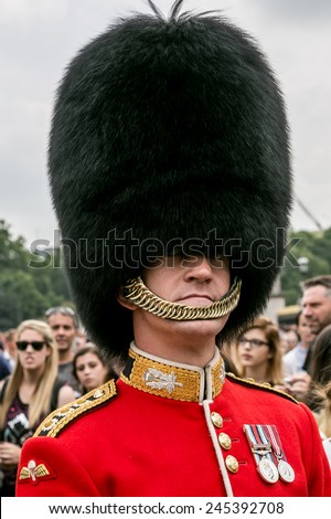 London, UK-July 06, soldier of the royal guard, July 06.2014 in London