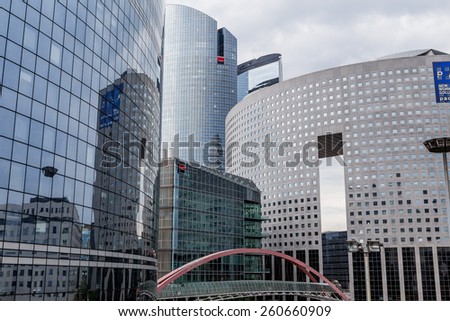 Paris, France-July 11, La Defense business district of Paris, July 11.2014 in Paris