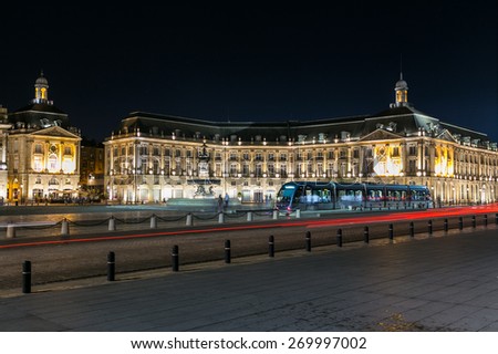 Bordeaux, France - July 16, Place de la Bourse, July 16.2014 in Bordeaux