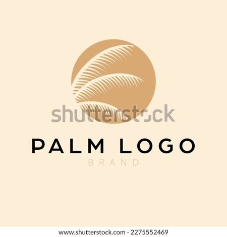 Palm logo design. Abstract tropical logotype. Simple and modern logo.