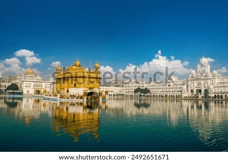 Foto Bild Goldener Sikh-Gurdwara-Tempel (Harmandir Sahib). Amritsar, Punjab, Indien