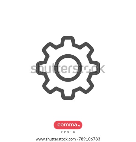 Settings icon isolated on white background. Settings icon modern symbol for graphic and web design. Settings icon simple sign for logo, web, app, UI. Settings icon flat vector illustration, EPS10.