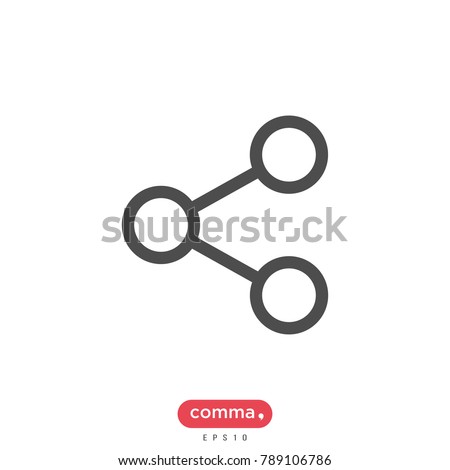 Share icon isolated on white background. Share icon modern symbol for graphic and web design. Share icon simple sign for logo, web, app, UI. Share icon flat vector illustration, EPS10.