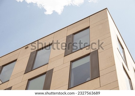Similar – Image, Stock Photo Colorful facade cladding on a house next to the street