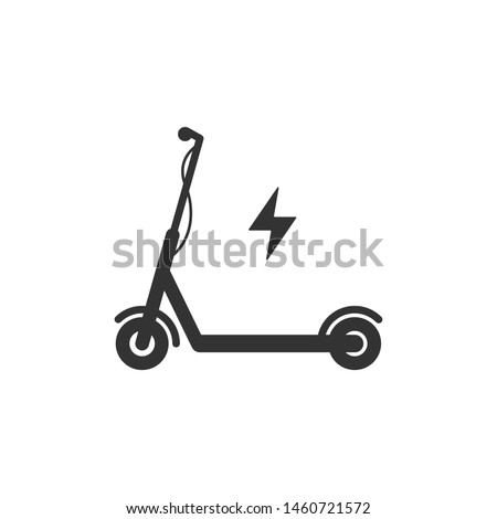 Electric Scooter Icon. Vector illustration of eco transport for city lifestyle. 