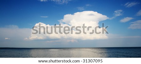 Cloudy sky above a sea. (See more background in my portfolio).