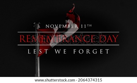 Lest We Forget, Canadian Remembrance Day, November 11, Canada Foto stock © 