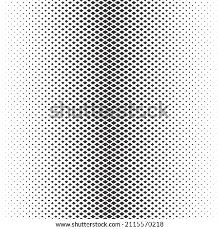 Seamless halftone vector background. Filled with diamonds