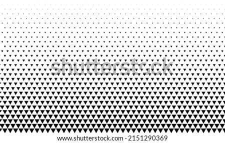 Geometric pattern of black triangles on a white background.Seamless in one direction.Option with a short fade out.Radial method. 29 figures in hight