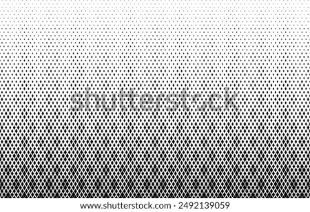 Geometric pattern of black diamonds on a white background.Seamless in one direction.Option with a Long fade out. Scale method