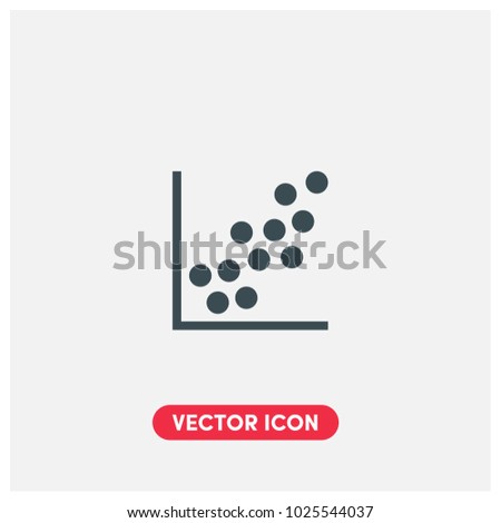 Scatter Plot Vector Icon Illustration