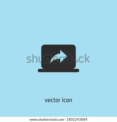 Screen share vector icon. Ui/Ux. Premium quality.