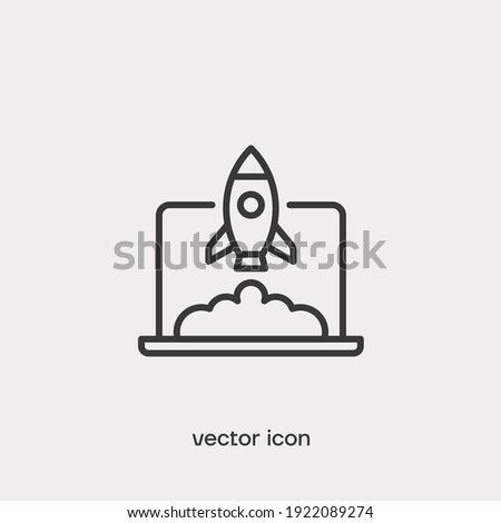 Launch vector icon illustration. Premium quality.