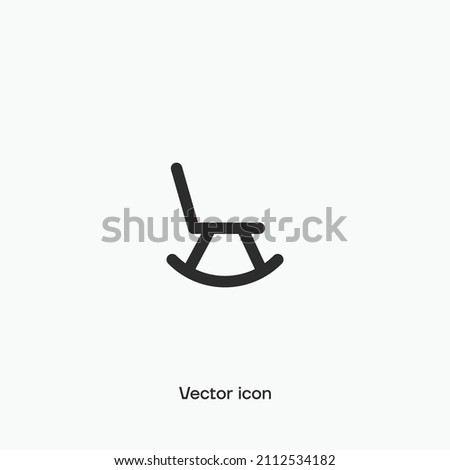 Rocking chair vector icon. Premium quality.
