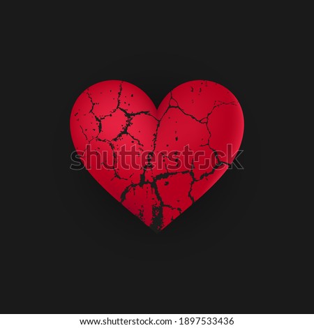 Heart  Grunge black  texture background
